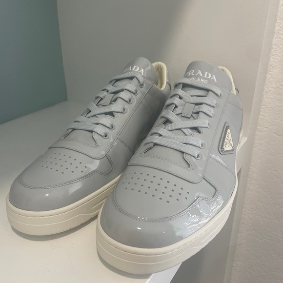 Prada Downtown Sneaker Shoe Cornflower Fiordaliso New NWT size 13 US 12 UK - Picture 16 of 17